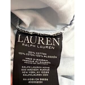 A set of two Standard RALPH LAUREN Cotton Sateen Pillow Cases, Blue